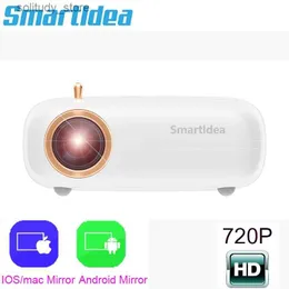 Outros acessórios para projetores SmartIdea HD Mini Projetor V1 Nativo 1280 x 720P LED Projetor portátil Vídeo Home Theater 3D Smart Movie Game Pocket Beam Q240322