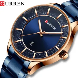 CURREN Männer Uhr Edelstahl Classy Business Uhren Männlich Auto Datum Uhr 2019 Mode Quarz Armbanduhr Relogio masculino226I