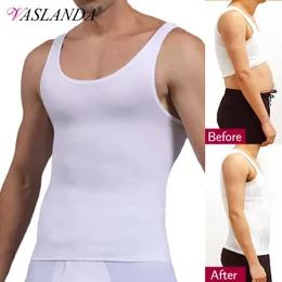 Mens Body Shaper Waist Cincher Vest Slimming Underwear Compression Shirts Weight Loss Workout Tank Tops Tummy Control Corsets 240312