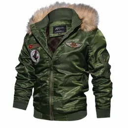 77city Killer Зимняя военная куртка Мужская толстая ветровка ВВС Летная куртка Тактическая мужская куртка с капюшоном Jaqueta masculina 43yH #