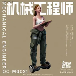 Anime Manga OceanCosmos miniatures Original Mechanical Engineers industrial balance car sexy girl Resin unpainted Model kit figure GK yq240325