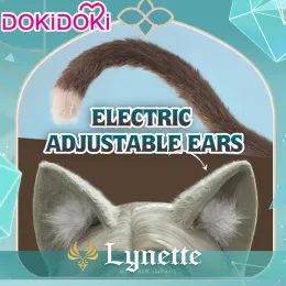 Kostüme AUF LAGER Lynette Gradient Ears Cosplay Spiel Genshin Impact DokiDoki Fontaine Lynette Cosplay Furry Cat Elektrisch verstellbare Ohren