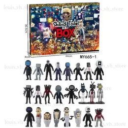 Blind Box 24pcs Um conjunto Skibidi Toilet Figura Misterial Box Borda