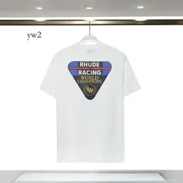 Rhude koszulka Mężczyźni luksusowe trendy Rhude koszule designerskie szorty rhude t koszule wysokiej jakości druk literowy swobodny krótki rękaw luźne wygodne 100% bawełny rozmiar 3170