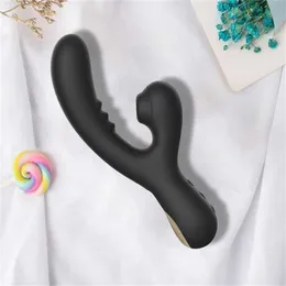 Hip Silicone sucking and vibrating dual-purpose massage stick adult sex vibrates vibrators for women toys products flirting 231129