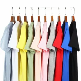 Men women solid color Shirts Brand New Men's Cotton T-Shirts O-Neck Men T-Shirt Combed Drop Shoulder Man T-Shirt Simple Loose Couple Tees