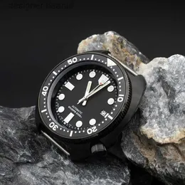 Armbanduhr schwarze Taucher, die mit NH35 ausgestattet sind, mit NH35 automatisch mechanischer Edelstahl 200 m wasserdichtes Schildkröte Abalon geeignet für SKX6105C24410