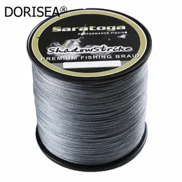 SARATOGA 8 Strands 500m 100LB 130LB 150LB 200LB 250LB 300LB 100 PE Braid Fishing Line Multifilament Fish Wire 240313