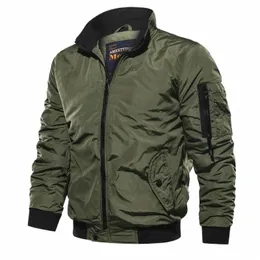 Kurtka męska gorąca jesienna zima kurtki wojskowe Mężczyzn Pilot Taktycka Slim Fit Jacket Multi-Papłowa FI Armia Green x65M#