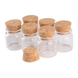 Jars 6 pieces 20ml Size 37x40mm Mini Glass Jar with Cork Stopper Small Container Potion Bottle Pefume Vials for Art DIY Crafts