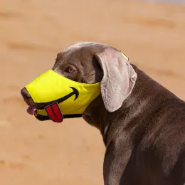 Mundgeräte im Freien bequeme weiche Anti -Biss -Hunde Mundabdeckung mit Zähnen lustige Cartoon Haustier Mündung Verstellbares Anti -Belling -Hundbarriere für Hunde