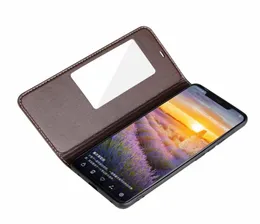 Für Huawei Mate 20 Pro Case Flip Ständer echtes Deckfenster Original Ultradünde Luxusleder -Hülle für Huawei Ascend Mate 20 9049022