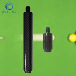 Billiard Extension Carbon Fiber 3K Pattern 7in 2in Pool Cue Lengthening Carom Cue Extension Billiard Accessories 240311