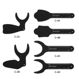 Rack tandfotografering spegel intraoral ortodontisk svart bakgrund brädplatta set tandfoton kontrast kit