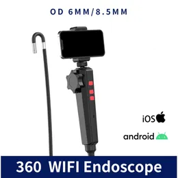 2MP 1080p 8mm 180 stopień dwukierunkowy stawek sterujący Wi -Fi Industrialny endoskop CMOS Borescope IP67 Digial Microscope Kamera