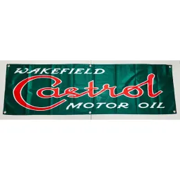 Tillbehör 130GSM 150D Polyester Material Castrol Motor Oil Banner 1.5ft*5ft (45*150 cm) Storlek Reklamdekor flagga YHX273