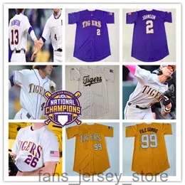 NCAA College Baseball Jersey Tigers Dylan Crews Alex Bregman DJ Lemahieu Hayden Travinski Cade Beloso Tre Morgan Jared Jones Brayden Jobert Paul Skenes Gavin Dugas