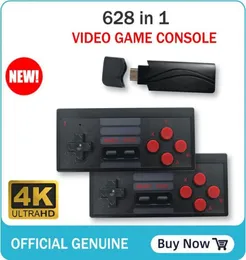 HD 4K Retro Mini Video Game Console 628 jogos com 2 controlador sem fio portátil duplo para hdtv video game8180269