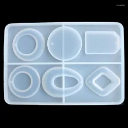 Baking Moulds Holed Pendant Silicone Mold DIY Glue Drop Mould Material Jewelry Keychain Accessories S017