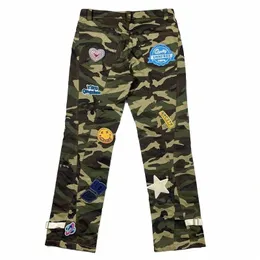 High Street Camoue Patch 자수 청바지 남성 조수 브랜드 American Street 힙합 느슨한 스트레이트 캐주얼 바지 유행 00g1#