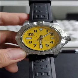 Luksusowe zegarki męskie 43 mm Automatyczny ruch zegarek dębowy pasek gumowy pasek męski zegarki Mężczyźni zegarek zegarki Montre de Luxe282a