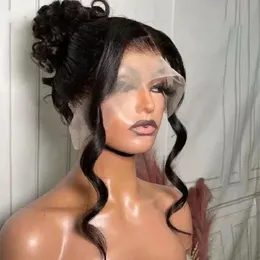 Body Wave 360 ​​Full spets peruk Mänskligt hår Förplukt HD spets frontala peruker för kvinnor brasiliansk glueless hög hästsvansavståndsförsäljning försäljning