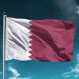 Accessories Qatar Flag National Hold Banner Flying Polyester Outdoors Decor Garden Decoration Wall Backdrop State Cheer Support Glad QA