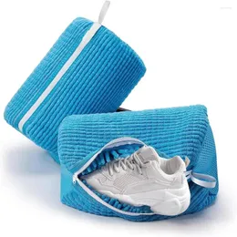 Tvättväskor 1 st sko tvättväska andas 360 ° renare för maskinpremium blixtlås hållbar plysch rengöring