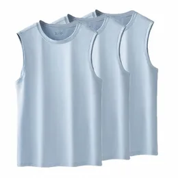 3-pack Pima Mercerized Cott Tank Top Undershirts Moisture-Wicking Tshirt Midweight Stretch Muscle Bodybuilding Clothes Men New y8GV#