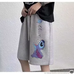 Pantaloncini casual con lettera anime Pantaloncini sportivi estivi alla moda da uomo Instagram coreani da spiaggia larghi e versatili