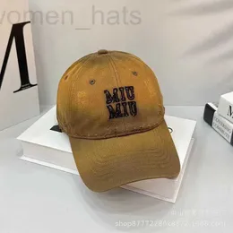 Ball Caps Designer-Diamantbuchstaben aus Japan und Korea, stark wechselnde Farben, gewaschene, abgenutzte reine Baumwolle, gebogene Unisex-Krempe, vielseitiger Frühling/Sommer-Softtop-Baseball E58