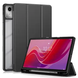 Смарт-чехлы для Lenovo Tab M11 TB330FU Xiaoxin Pad 2024 TB331FC 11 дюймов, акриловый кожаный чехол с функцией пробуждения и сна, планшета