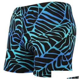 Swim Wear 2021 Impression Boxer Swimming Shorts 666 Trunks Milk Silk Personality Color Matching High-Waist Pool Drop Delivery Sports O Othq5