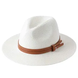 Hüte mit breiter Krempe, große Größe 56–58, 59–60 cm, neuer natürlicher Panama-Strohhut, Sommer-Männer, breiter brauner Strand-UV-Schutz, Fedora-Sonnenhut, Großhandel J240325