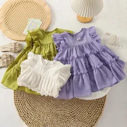 Mädchen Kleider 1 2 3 4 5 6 Jahre Baby Mädchen Kleid 2024 Sommer Mode Elegante Prinzessin Für Geburtstag Party präsentieren Kinder Kleidung