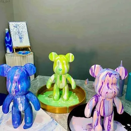 Novidade itens diy pintura violenta urso vara manual fluidizado cama decoração artesanal boneca estátua brinquedo presentesl2403