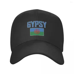 Ball Caps Rom Gypsy Flag Of The Romani People Sun Baseball Cap Breathable Adjustable Men Women Outdoor Soccer Hat For Gift