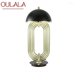 Настольные лампы OULALA Современные светодиодные лампы Дизайн E27 Черный и золотой Креативный настольный светильник Домашний декоративный для фойе Гостиная Офис Спальня