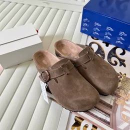 Boke kapcie buty krowia kobiety slajki muły mężczyźni pół kapcie designerskie sandały Boken swobodne buty Baotou luksusowe kapcie dom płaski podeszwa unisex duże rozmiary 35-44