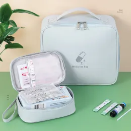 Hemfamilj First Aid Kit Bag stor kapacitet Medicin Organizer Box Storage Bag Travel Survival Emergency Portable