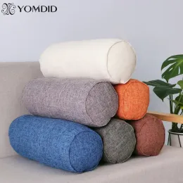 Travesseiro longo travesseiro interno redondo almofada do corpo retangular sono nap travesseiro imitação de algodão linho almofada casa acessórios do quarto