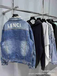 Designer High version 22SS autumn and winter style back embroidered letter printing lovers wear worn denim jacket coat 0PSX