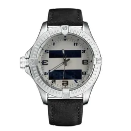 Moda quadrante blu orologi da uomo orologio doppio fuso orario puntatore elettronico display montre de luxe orologi da polso cinturino in caucciù orologio maschile299O