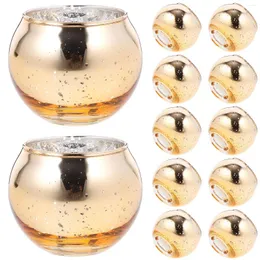 Candle Holders 12 Pcs Spot Ball Glass Holder Soy Wax Candles Centerpiece Container