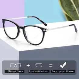 ZENOTTIC Retro Cat Eye Prescription Glasse Optical Myopia Eyeglasses Female Pochromic Anti Blue Light Spectacles Frame 240313