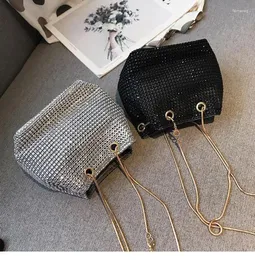 Shoulder Bags Clutch Diamonds Bag Luxury Ladies Purse Handbags Rhinestone Chain Evening/Party/Wedding Silver Pouch Birthday Gift