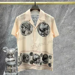 Camicie casual maschile 2023 Summer Camisa Fashion Masculina Chinese Shirt Retro Retrait Art Shirt Short Slve Cashing Shirt Strtwear Moda Hombre T240325
