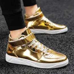 Stivali Weh High Top Sneakers Men 47 48 Gold BreathAbl Man Casual Scarpe 2022 Nuova tendenza Zapatillas Hombre Luxury Brand Shoe