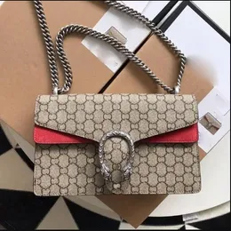 Gucciblondi Designer Bag Cross Luxury Chain Fashion 2023 Plaid Bag Flower Brand GG Wallet Vintage Ladies Brown Leather Handbag Bag Women 3955