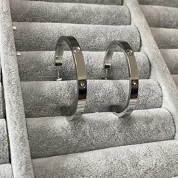 Frauen Luxus Designer Ohrstecker Hoops 3 Farben Titan Stahl Mode Paar Einfache Ohrringe Klassischen Schmuck Großhandel